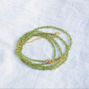 18k Gold and Peridot Gemstone Waist beads